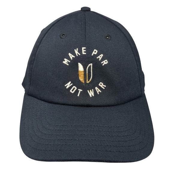 Make Par Not War Baseball Cap Black One Size Adjustable Embroidered Link Soul - Picture 1 of 9